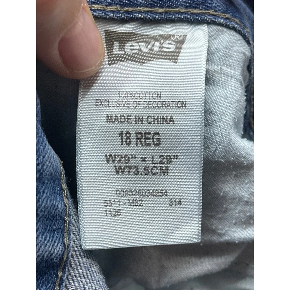 Levis 511 Slim Jeans Reg Blue Denim W29 L29 00511-1462